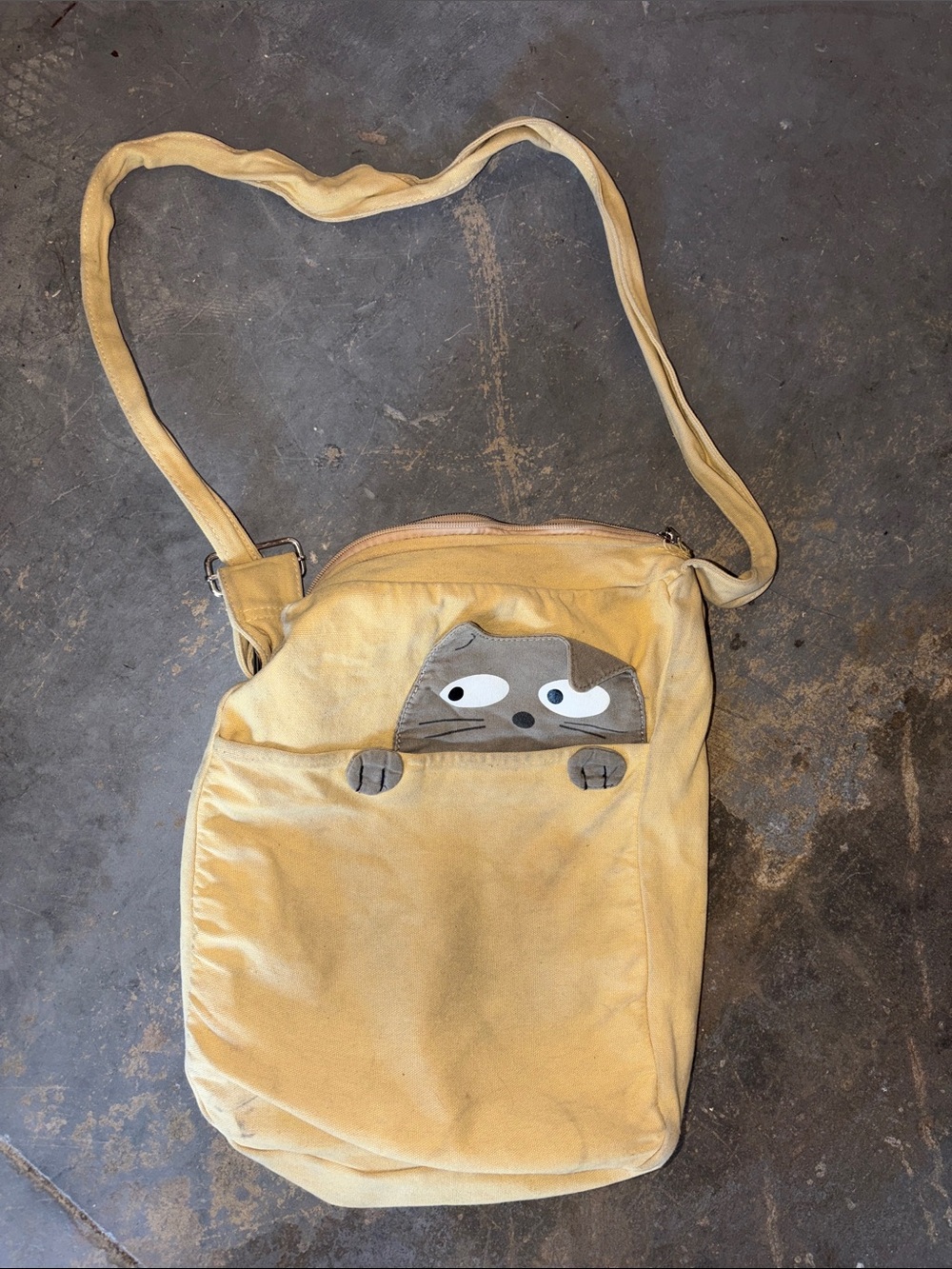 Sleepyville Critters grey cat Bag beige baby